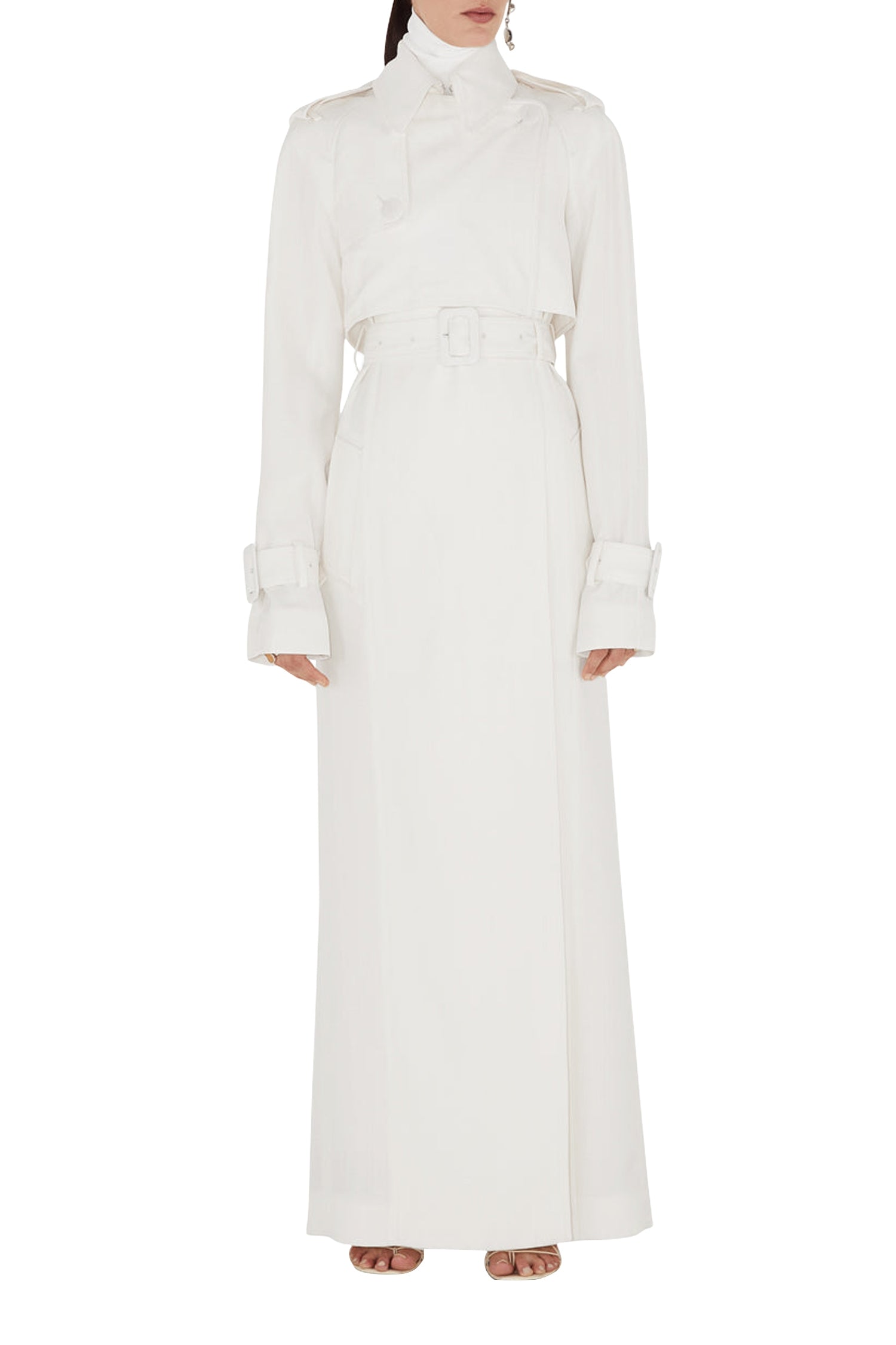 Trench-coat Bridal Francis en satin - White