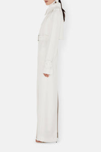 Trench-coat Bridal Francis en satin - White