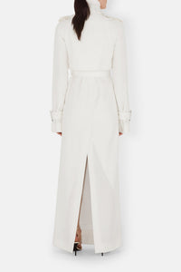 Trench-coat Bridal Francis en satin - White