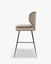 Tabouret de bar design Wayne - Taupe