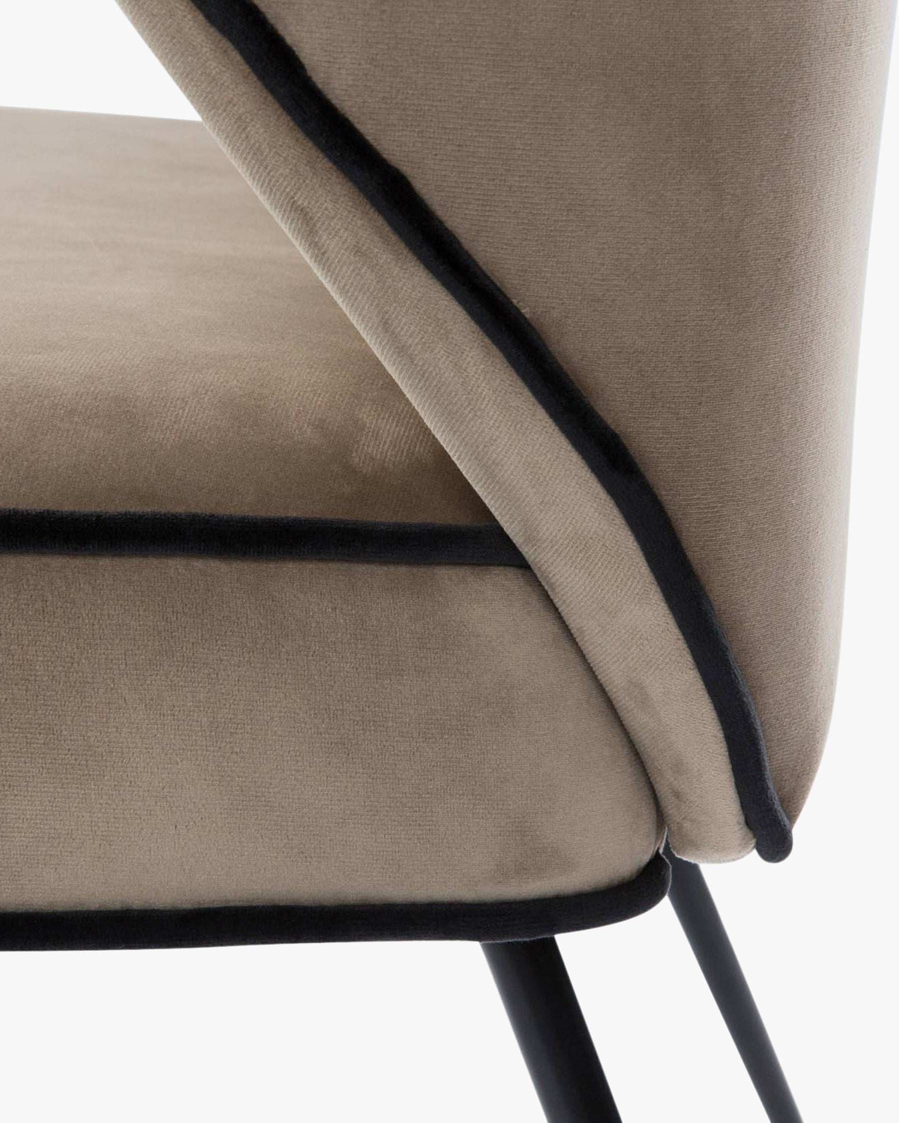 Tabouret de bar design Wayne - Taupe