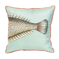 Set of 2 Grande Pesce silk cushions - Blue