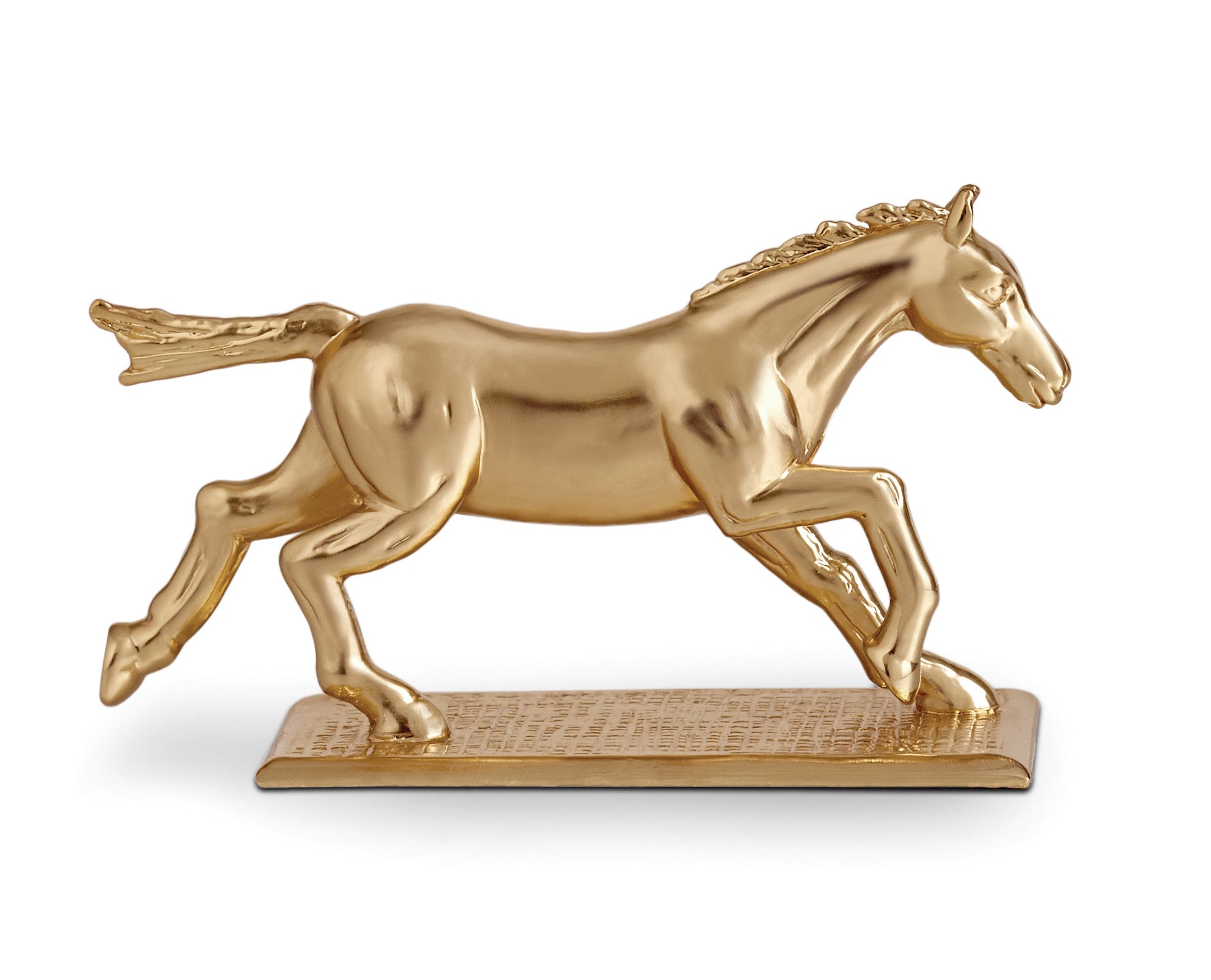 Coffret de 6 porte-couteaux Cheval en laiton - Or