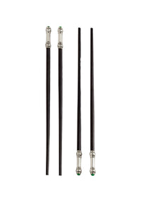 Set de 2 paires de baguettes Sous-Ciel en bois - Noir & Platine