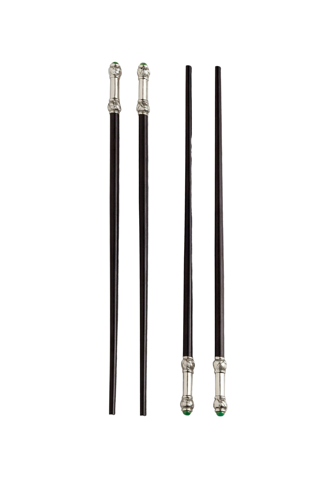 Set de 2 paires de baguettes Sous-Ciel en bois - Noir & Platine