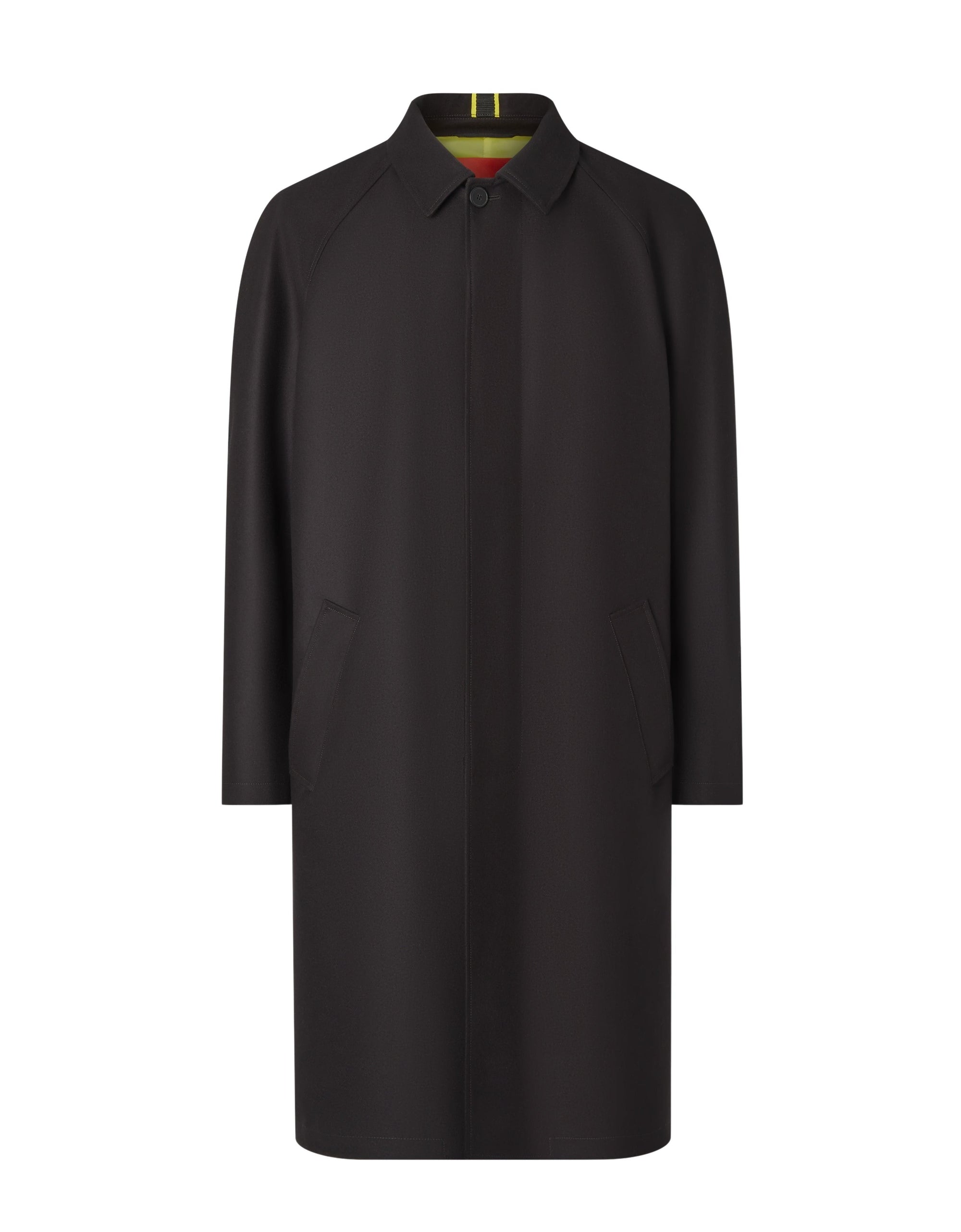 Veste imperméable mi-longue en laine - Nero