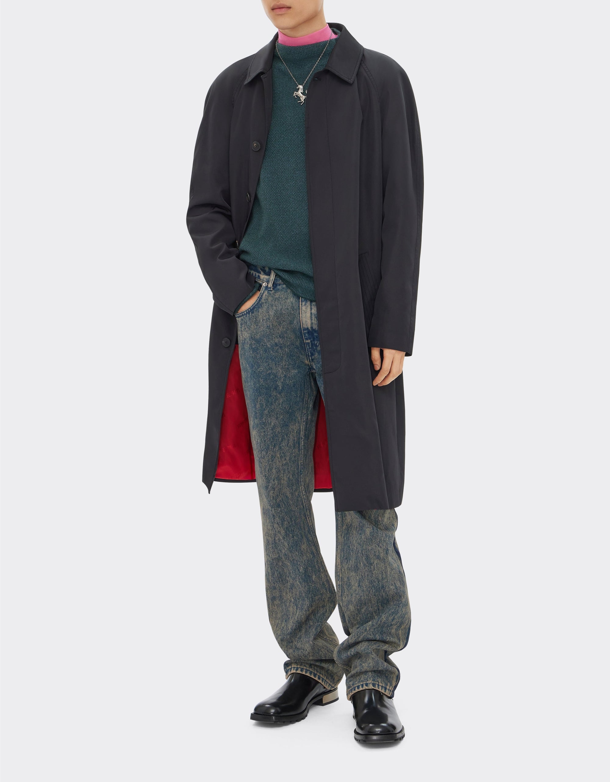 Veste imperméable mi-longue - Nero