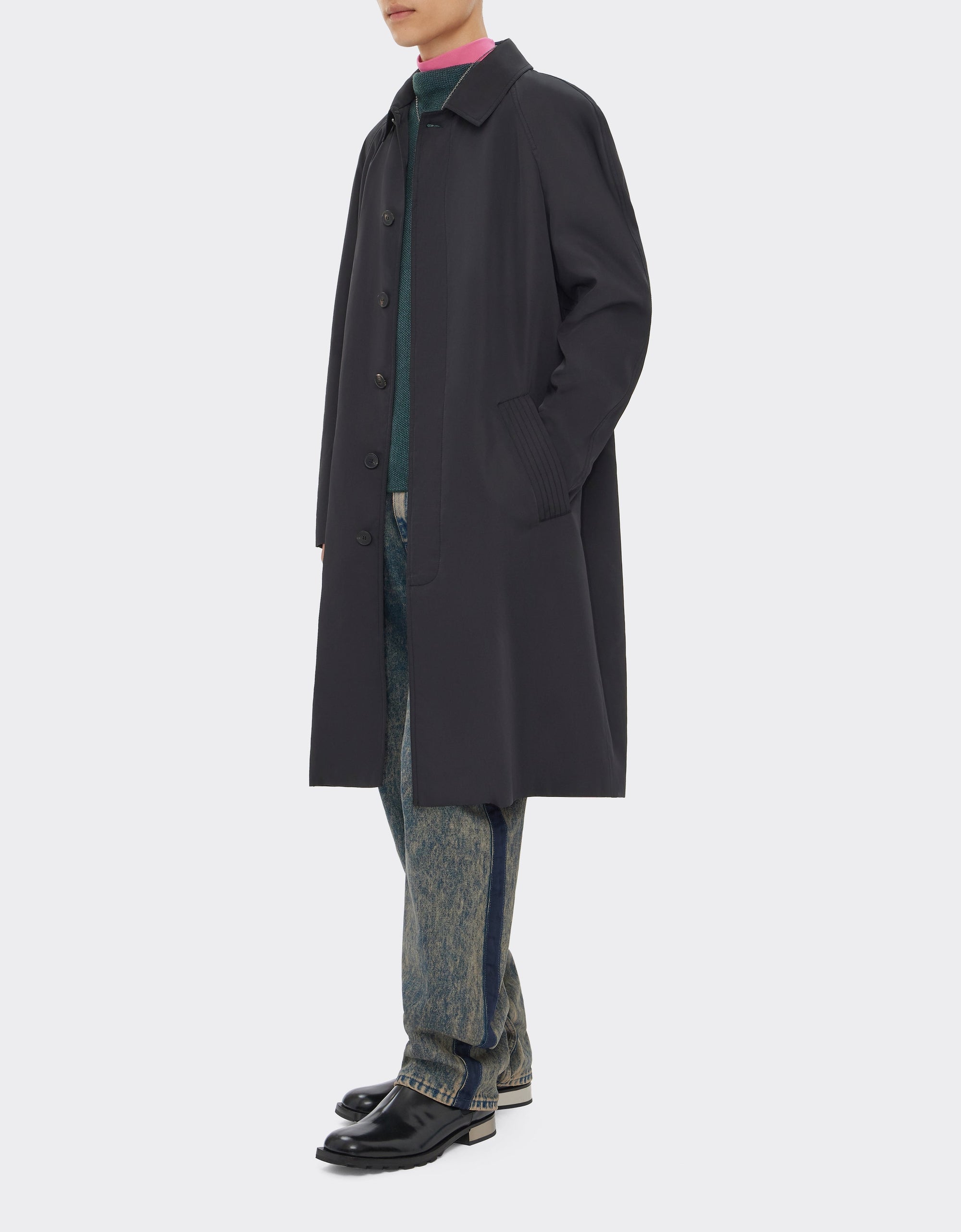 Veste imperméable mi-longue - Nero