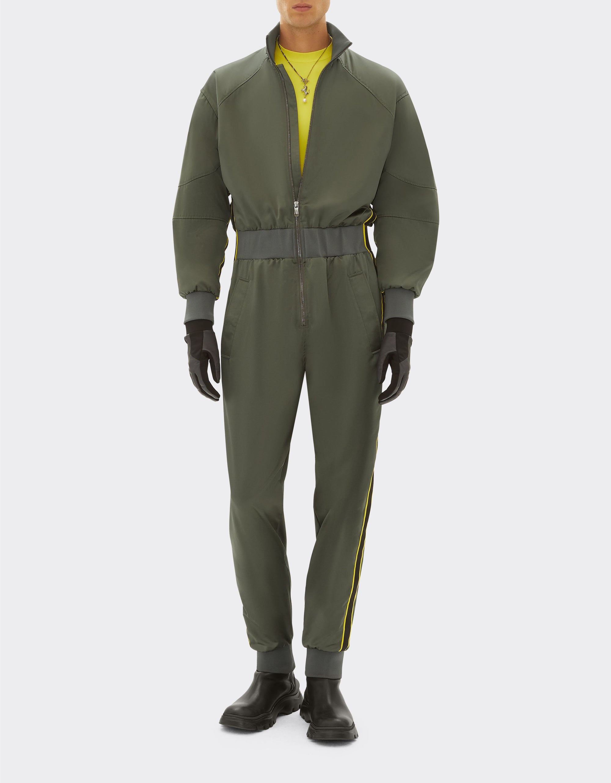 Pilot neck jumpsuit - Grigio