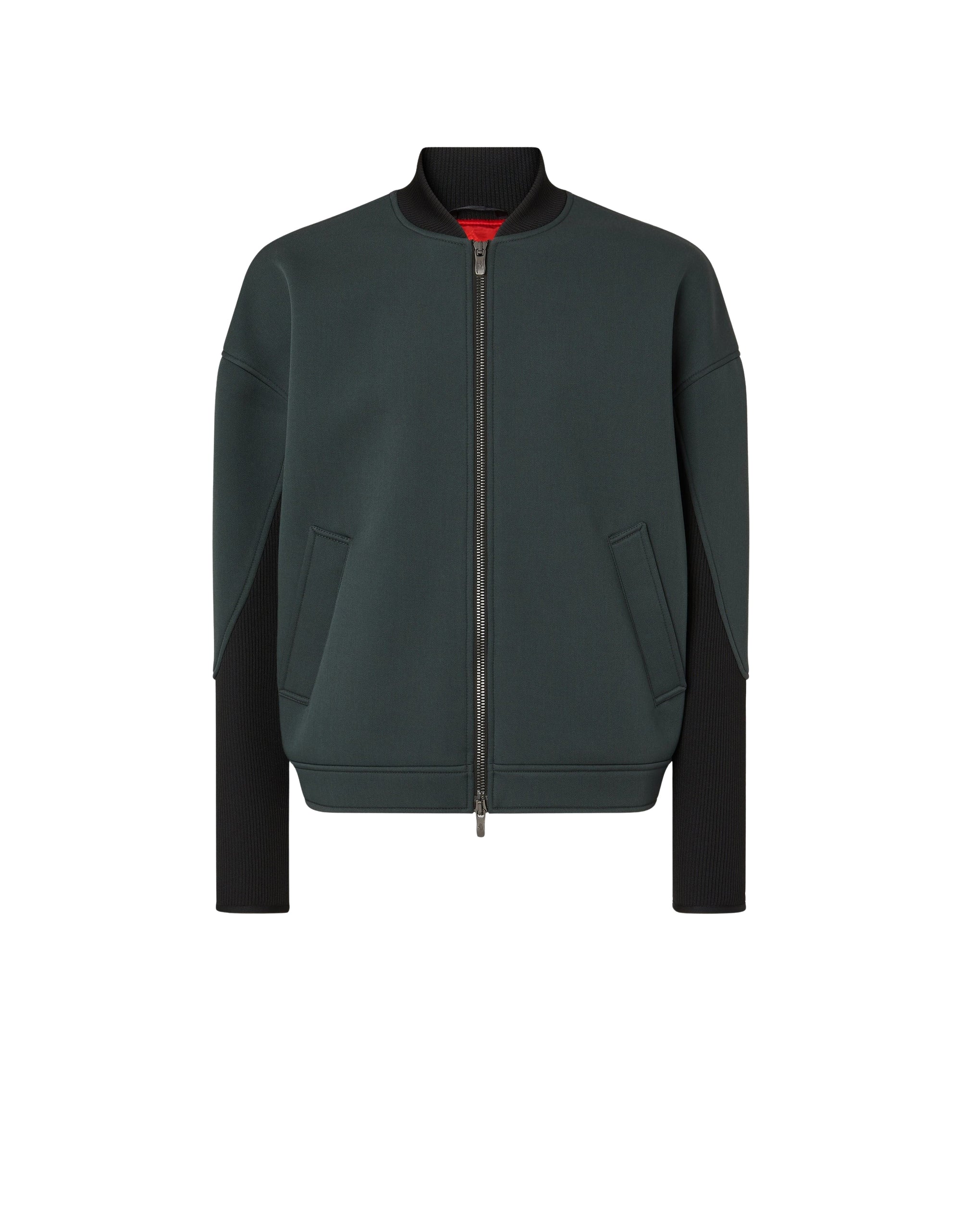 Two-tone wool bomber - Army