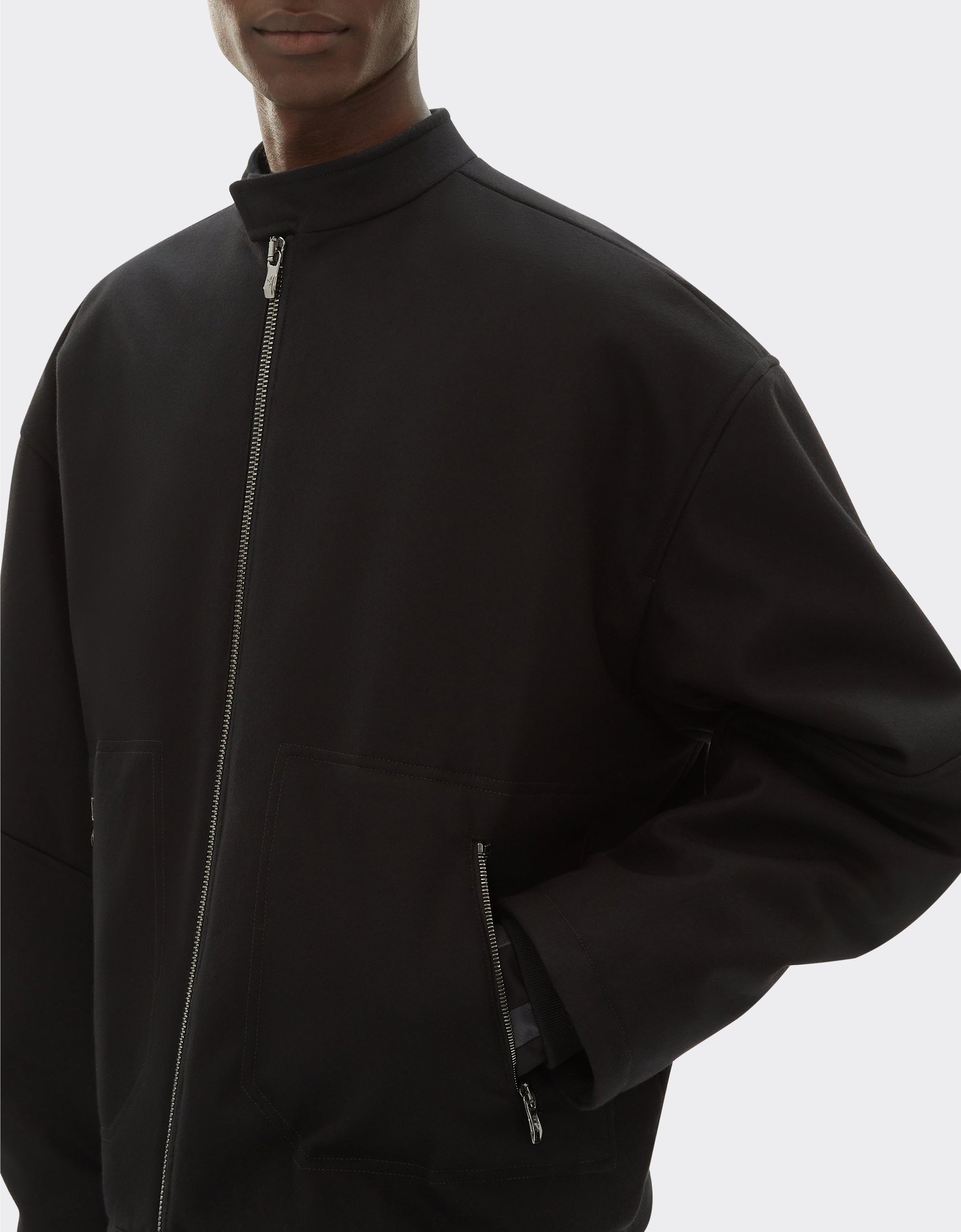 Veste oversize en laine - Nero