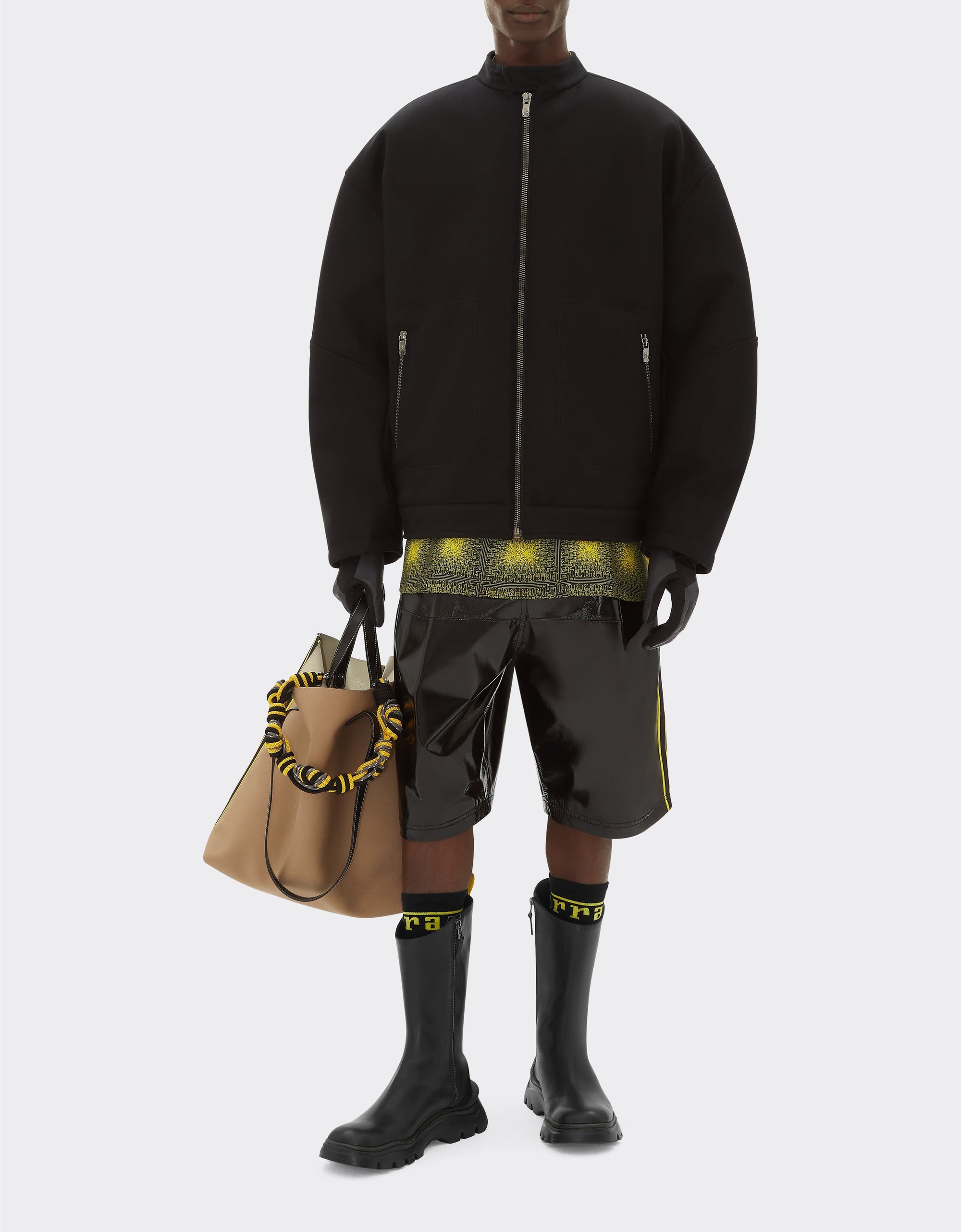 Veste oversize en laine - Nero