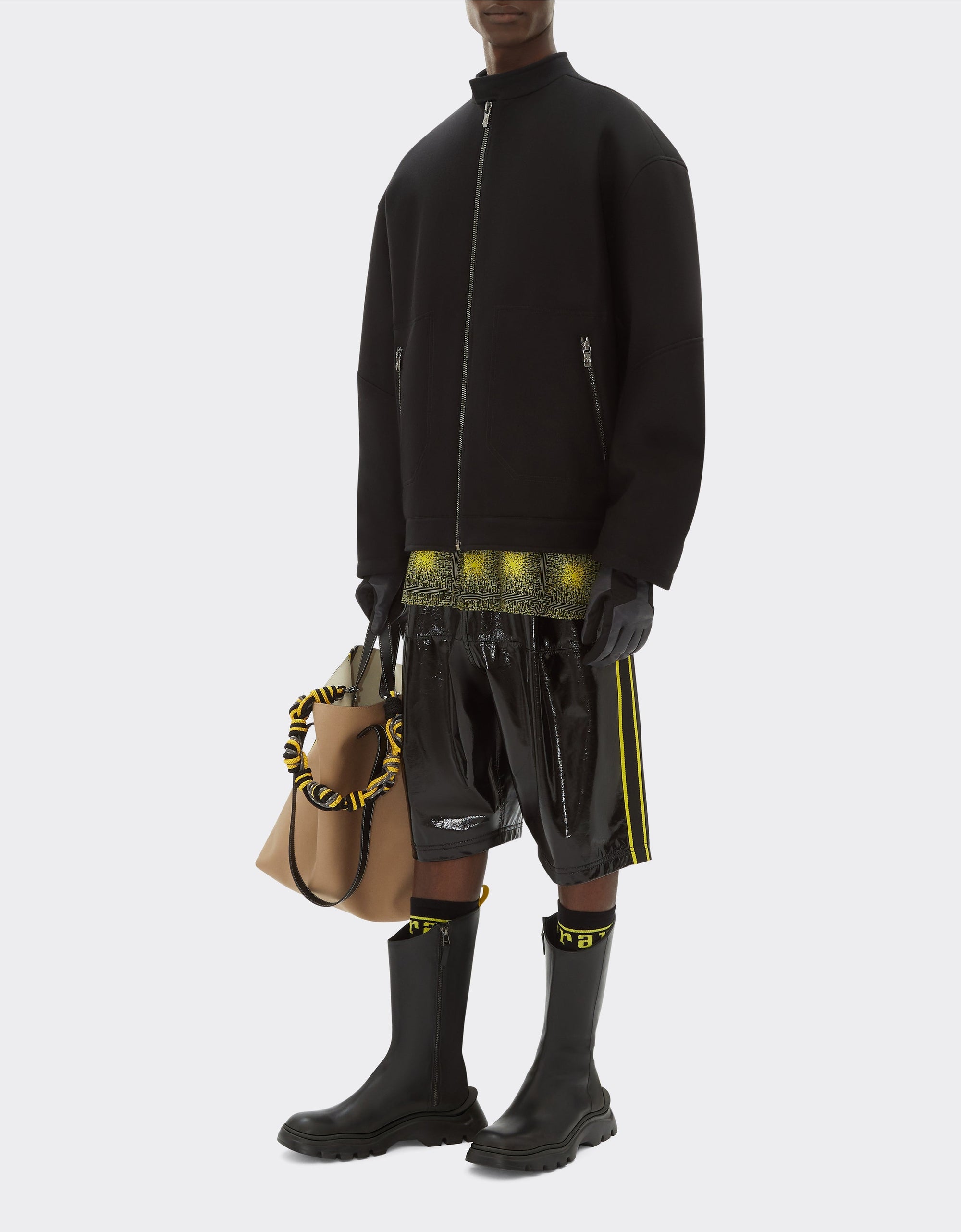 Veste oversize en laine - Nero