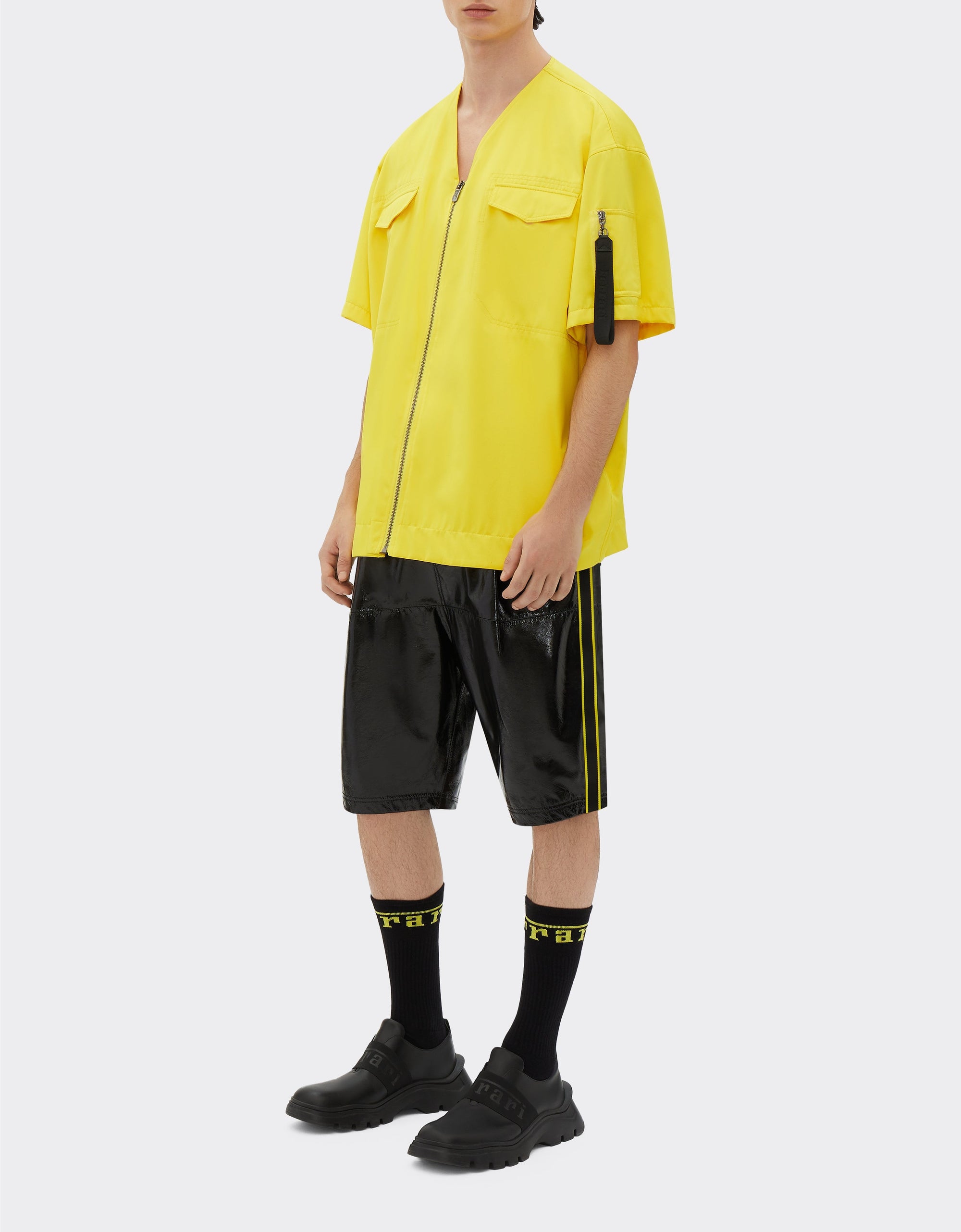 Chemise à manches courtes avec fermeture éclair - Giallo Modena