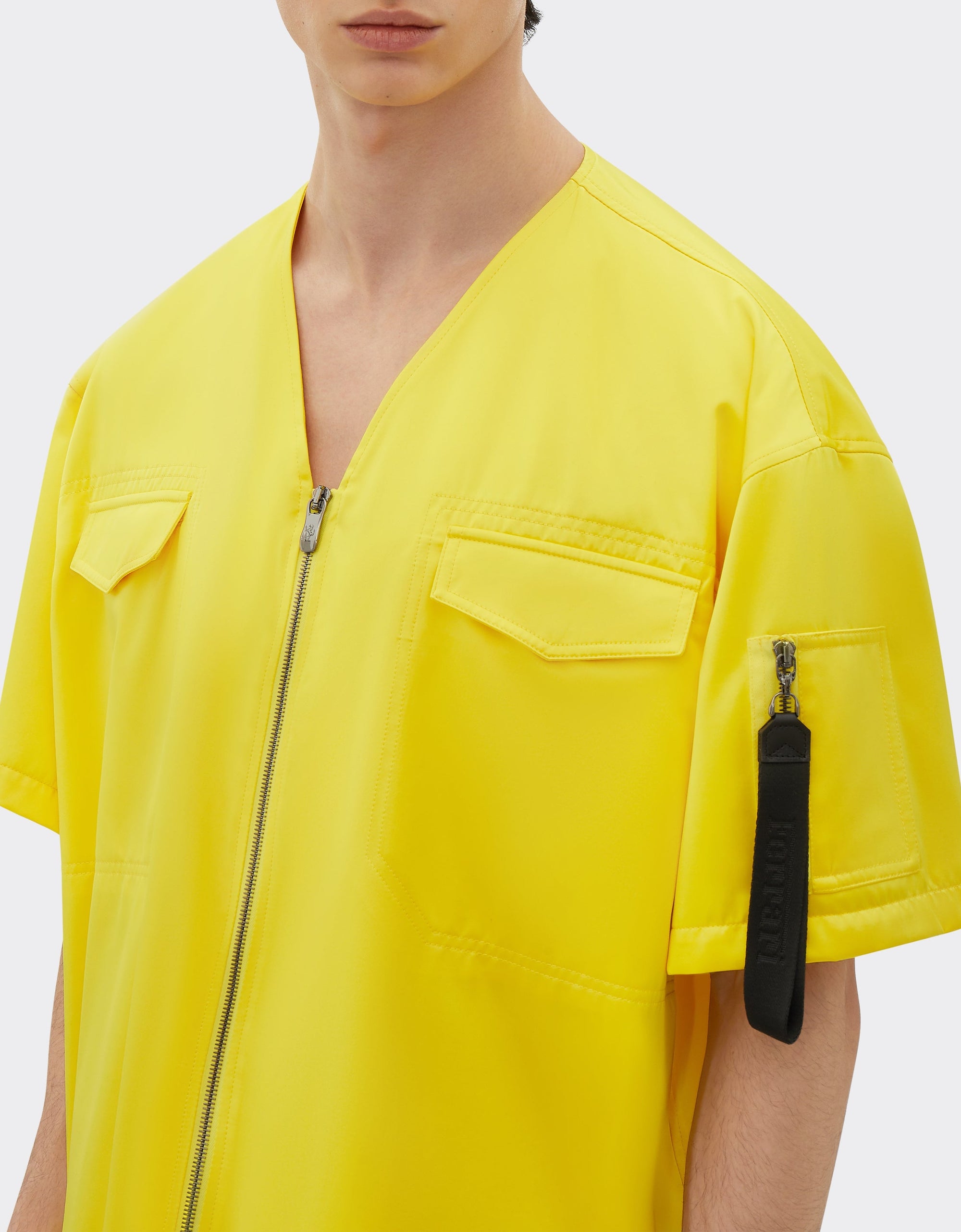 Chemise à manches courtes avec fermeture éclair - Giallo Modena