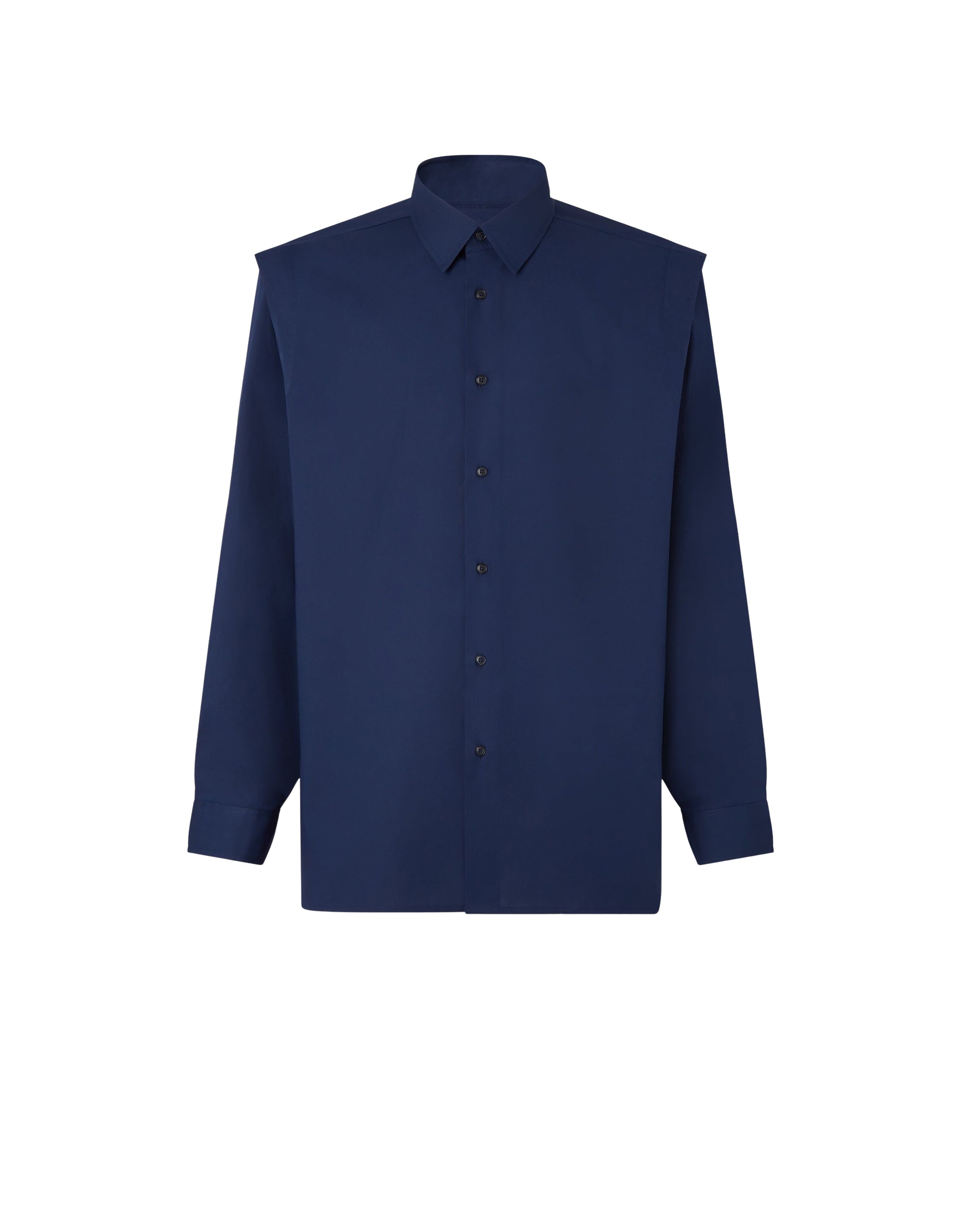Chemise à manches longues avec bande au dos - Navy Blu
