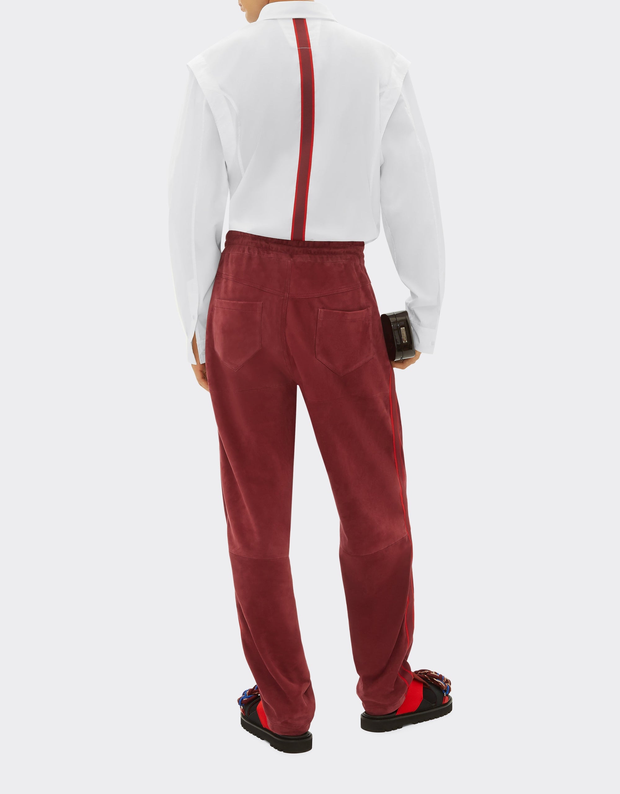Chemise à manches longues avec bande au dos - Bianco