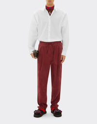 Chemise à manches longues avec bande au dos - Bianco