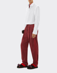 Chemise à manches longues avec bande au dos - Bianco