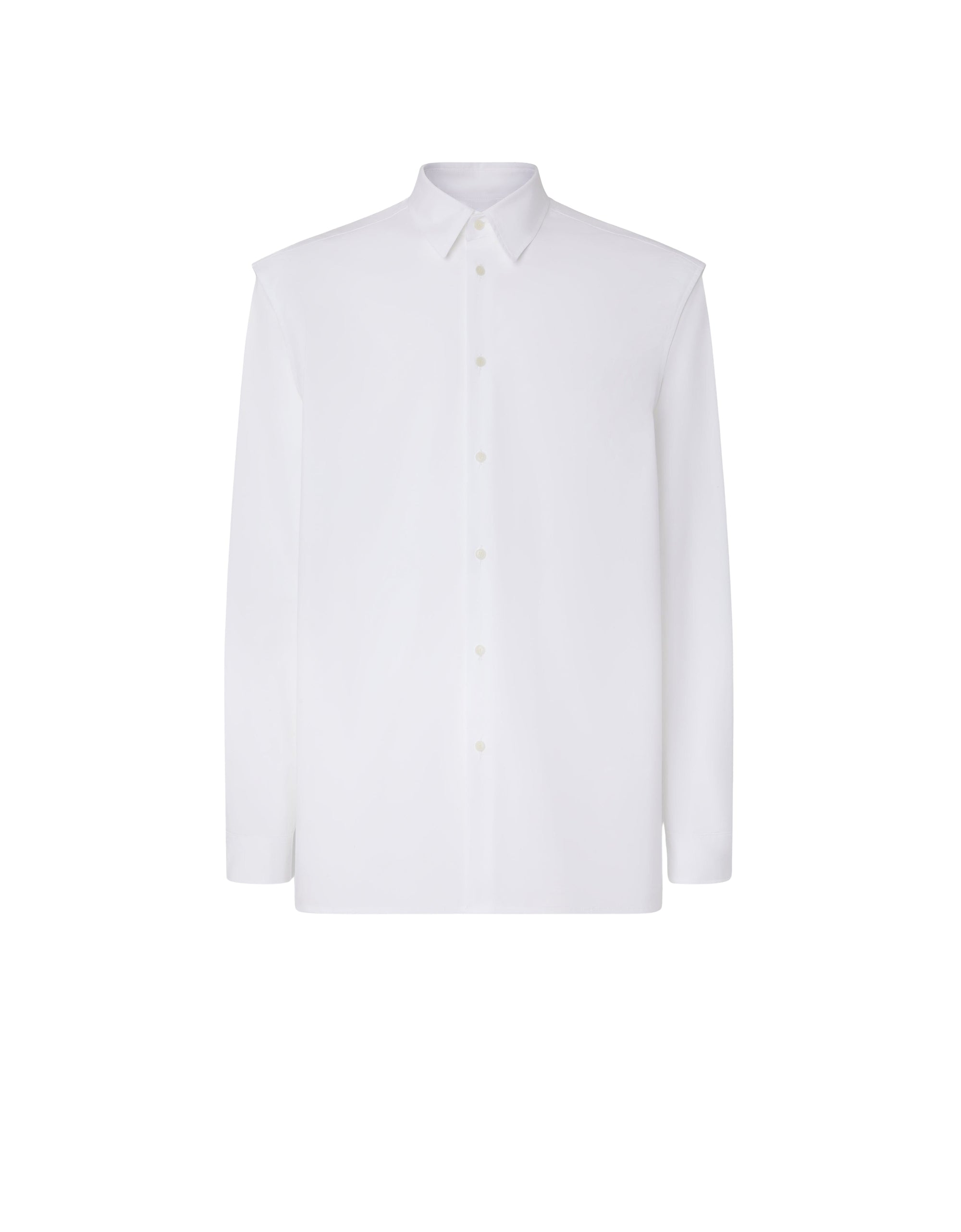 Chemise à manches longues avec bande au dos - Bianco