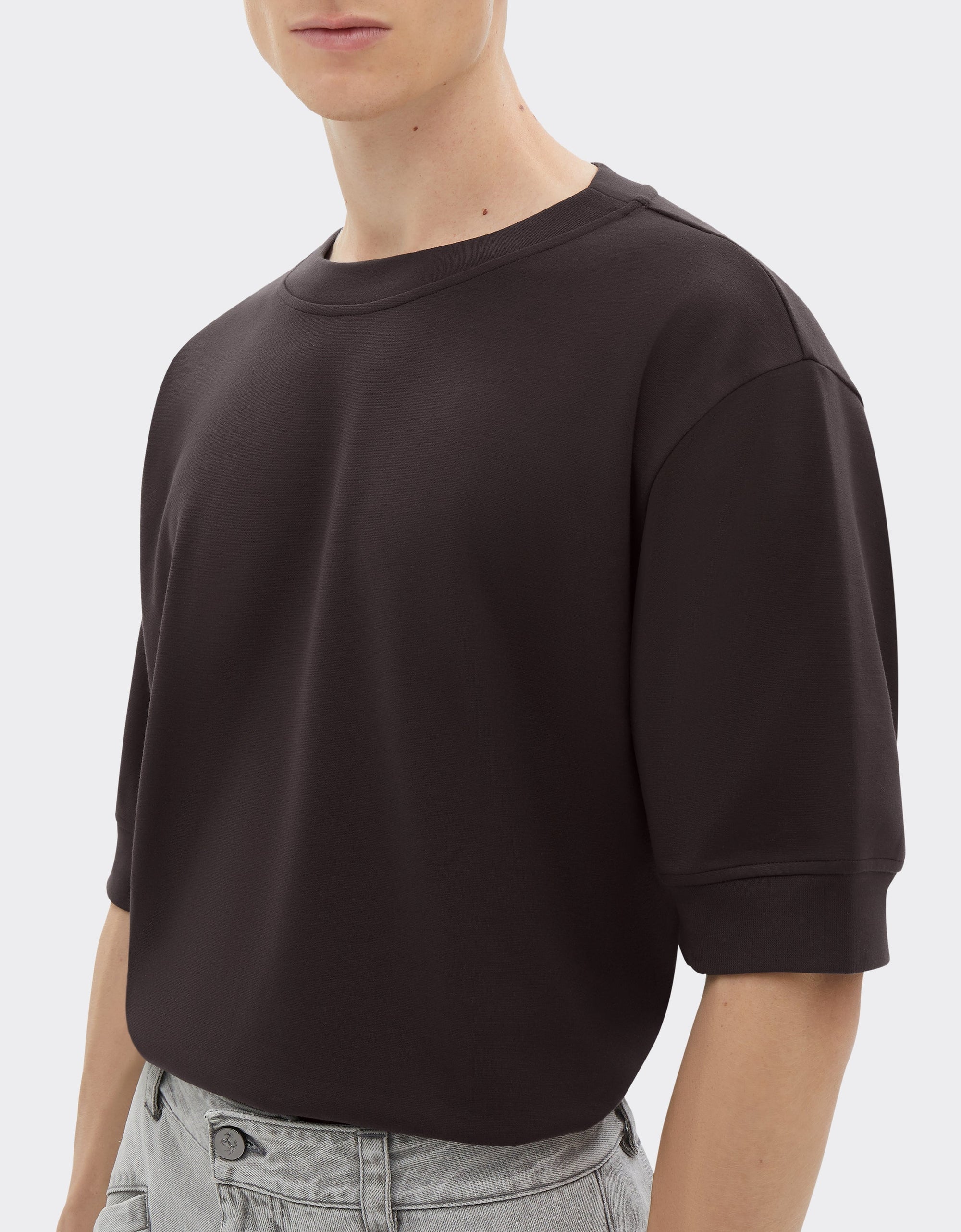 T-shirt col ras du cou - Marrone Scuro