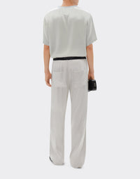 T-shirt en satin brillant - Silver
