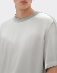 T-shirt en satin brillant - Silver