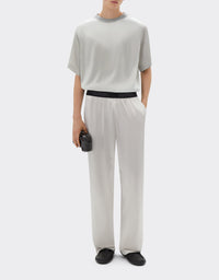 T-shirt en satin brillant - Silver