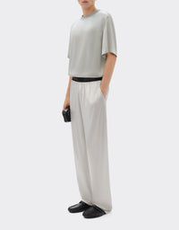 T-shirt en satin brillant - Silver