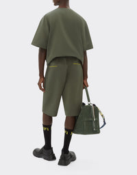 Bermuda shorts with topstitching - Grigio