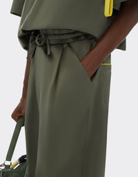 Bermuda shorts with topstitching - Grigio