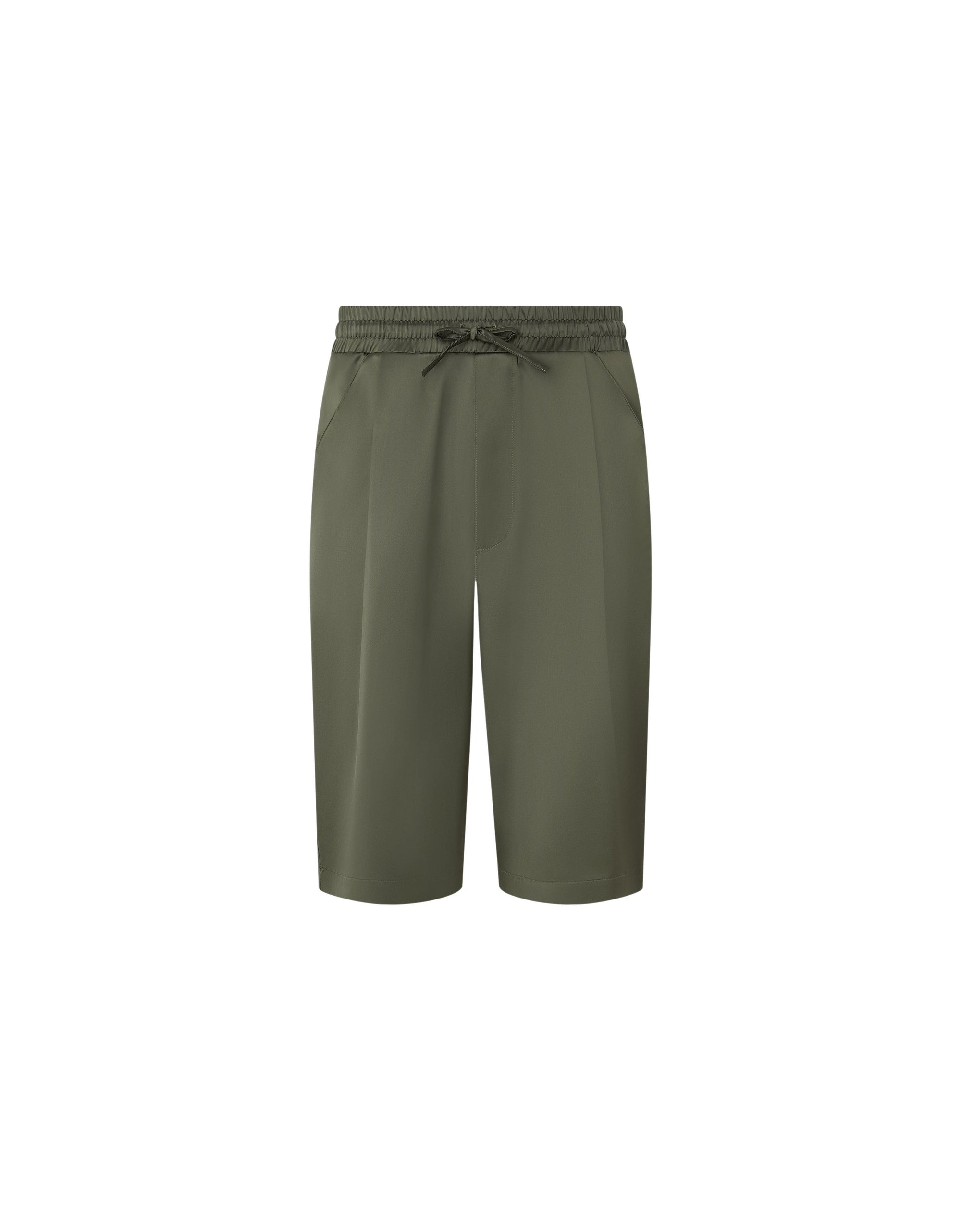 Bermuda shorts with topstitching - Grigio