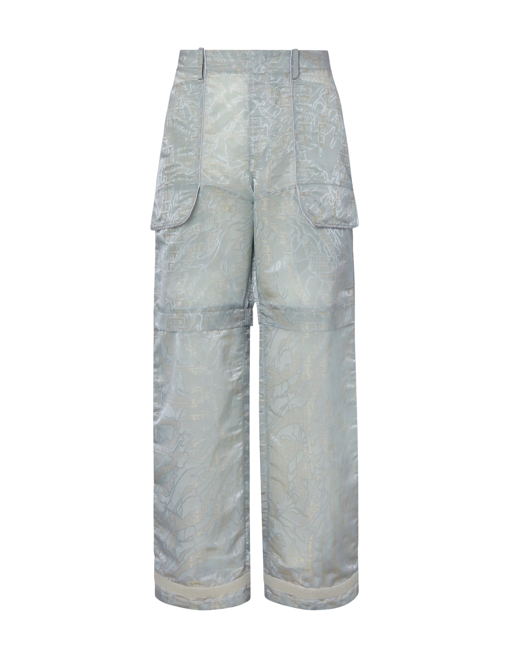 Pantalon cargo motif jacquard - Azzurro