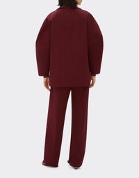 Veste col montant maxi poches - Bordeaux