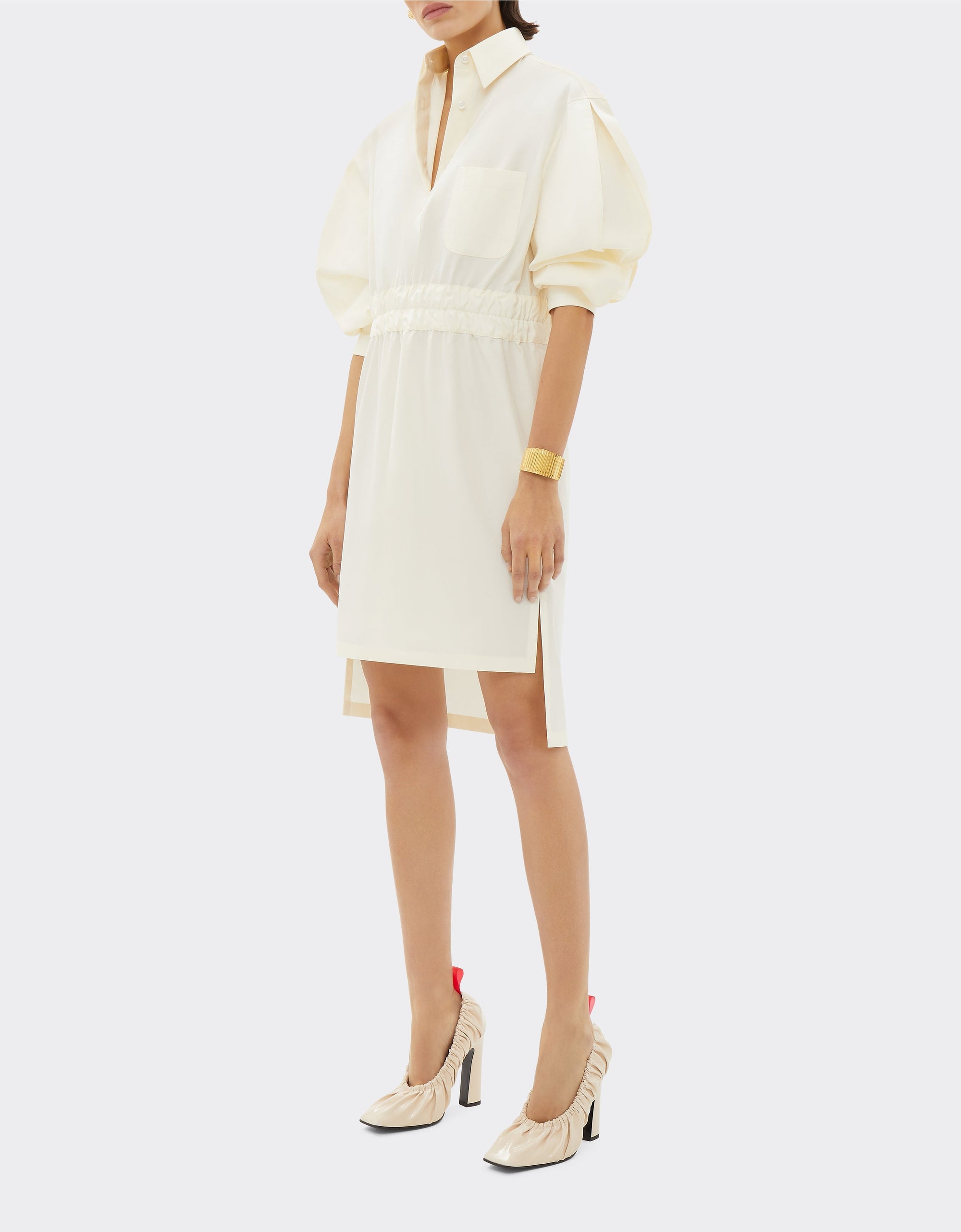 Robe chemise courte - Avorio
