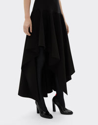 Asymmetric maxi dress - Nero