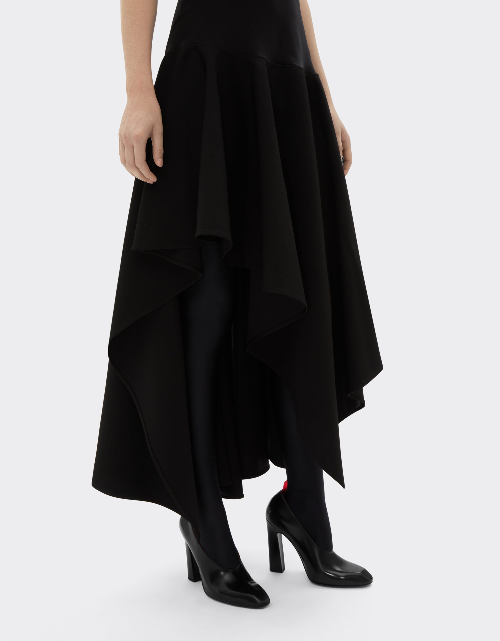 Asymmetric maxi dress - Nero