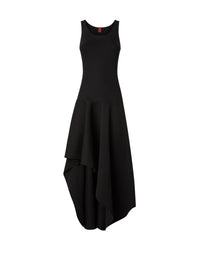 Asymmetric maxi dress - Nero