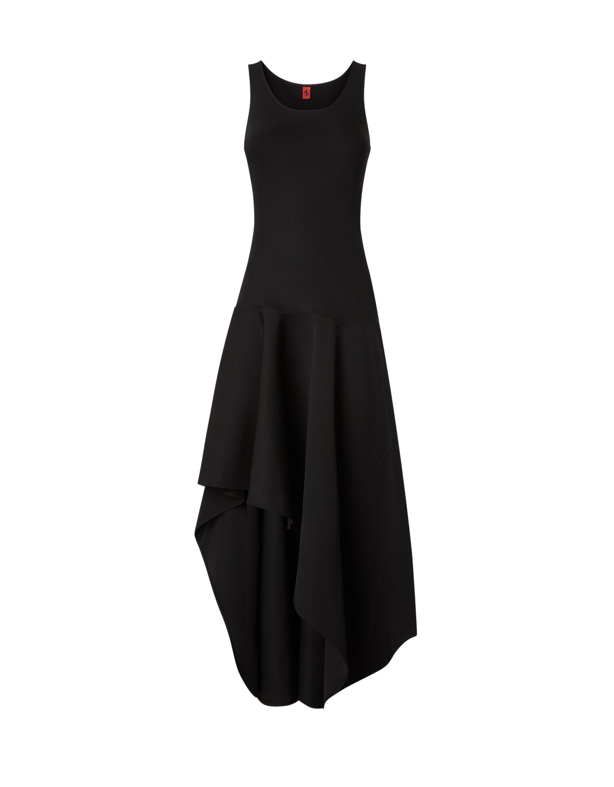 Asymmetric maxi dress - Nero