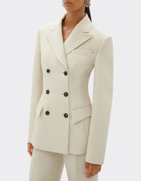Blazer avec double boutonnage - Ecru