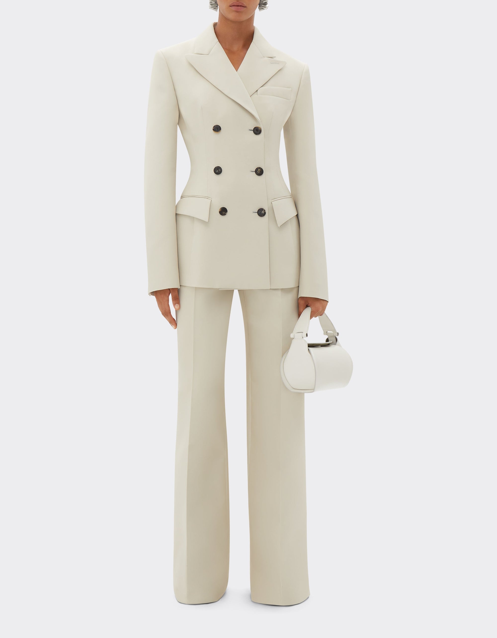 Blazer avec double boutonnage - Ecru