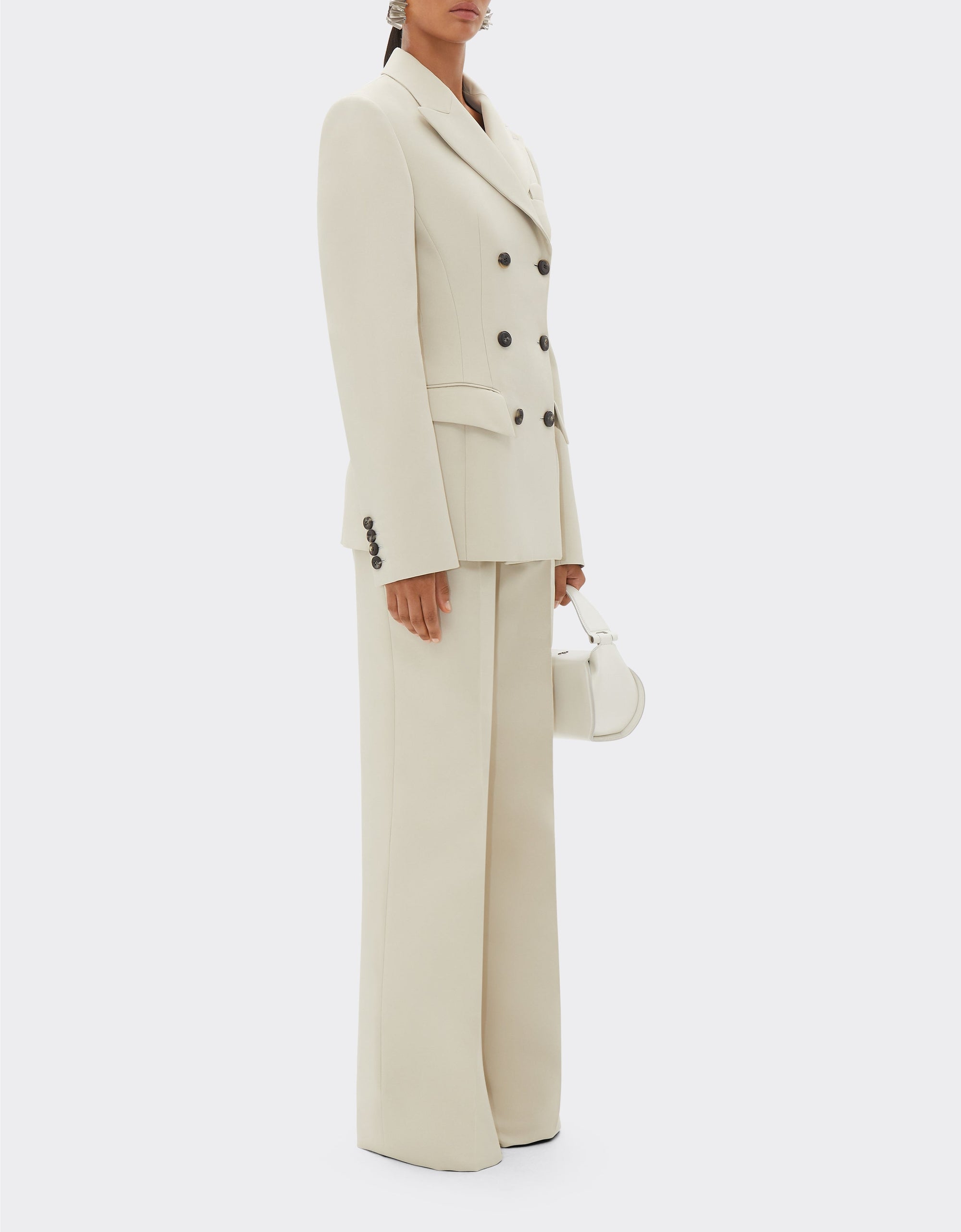 Blazer avec double boutonnage - Ecru