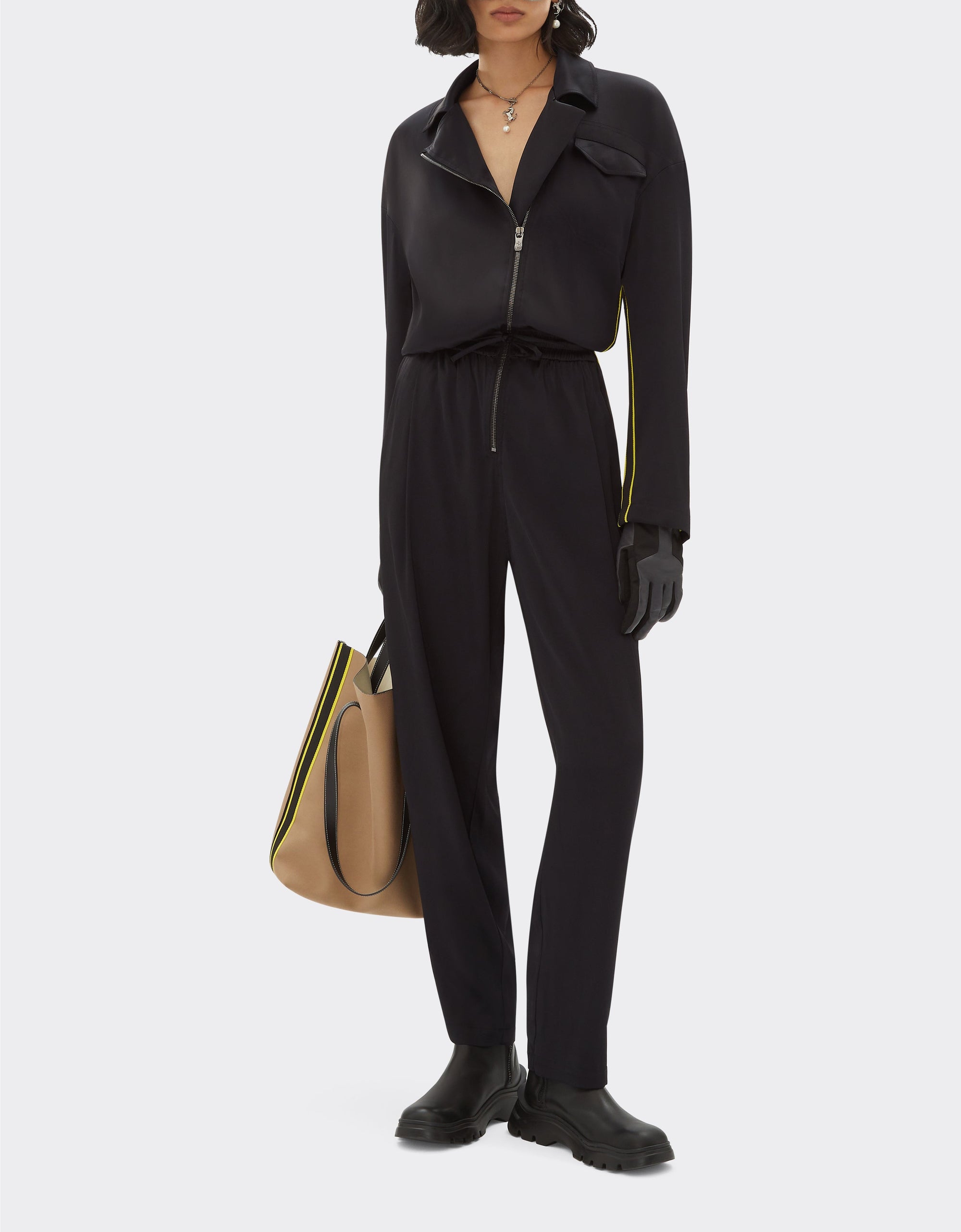 Ferrari suit with zip - Nero