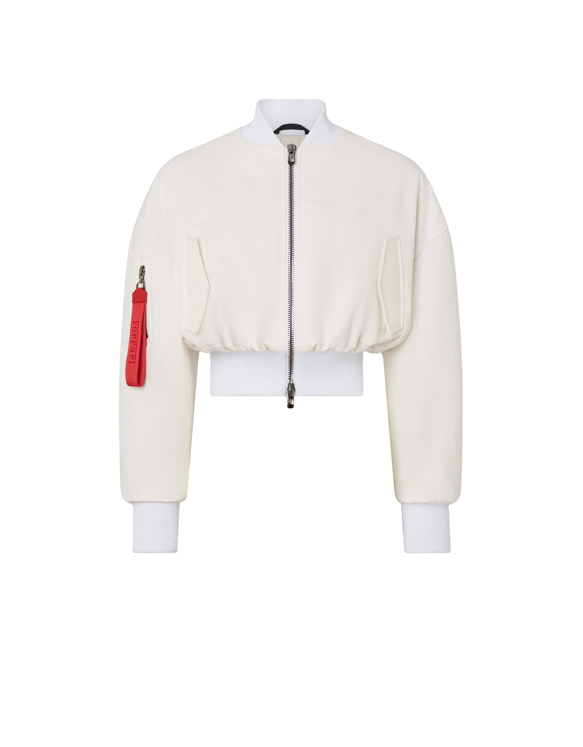 Bomber crop oversize bicolore - Bianco