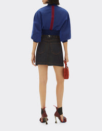 Two-tone oversized crop bomber - Carta Da Zucchero