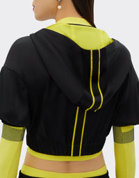 Sweat-shirt à capuche court - Nero