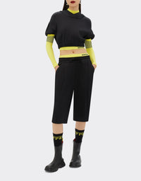 Sweat-shirt à capuche court - Nero