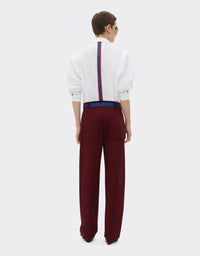 Chemise à manches longues avec bande au dos - Bianco