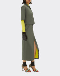 Short-sleeved shirt with zip - Grigio