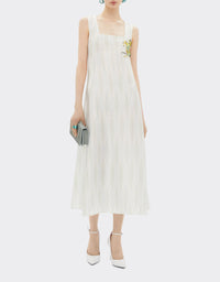 Robe midi Miami Collection en soie - Bianco